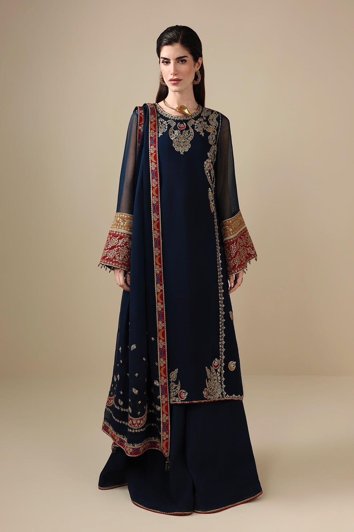 EMBROIDERED CHIFFON UC-3119