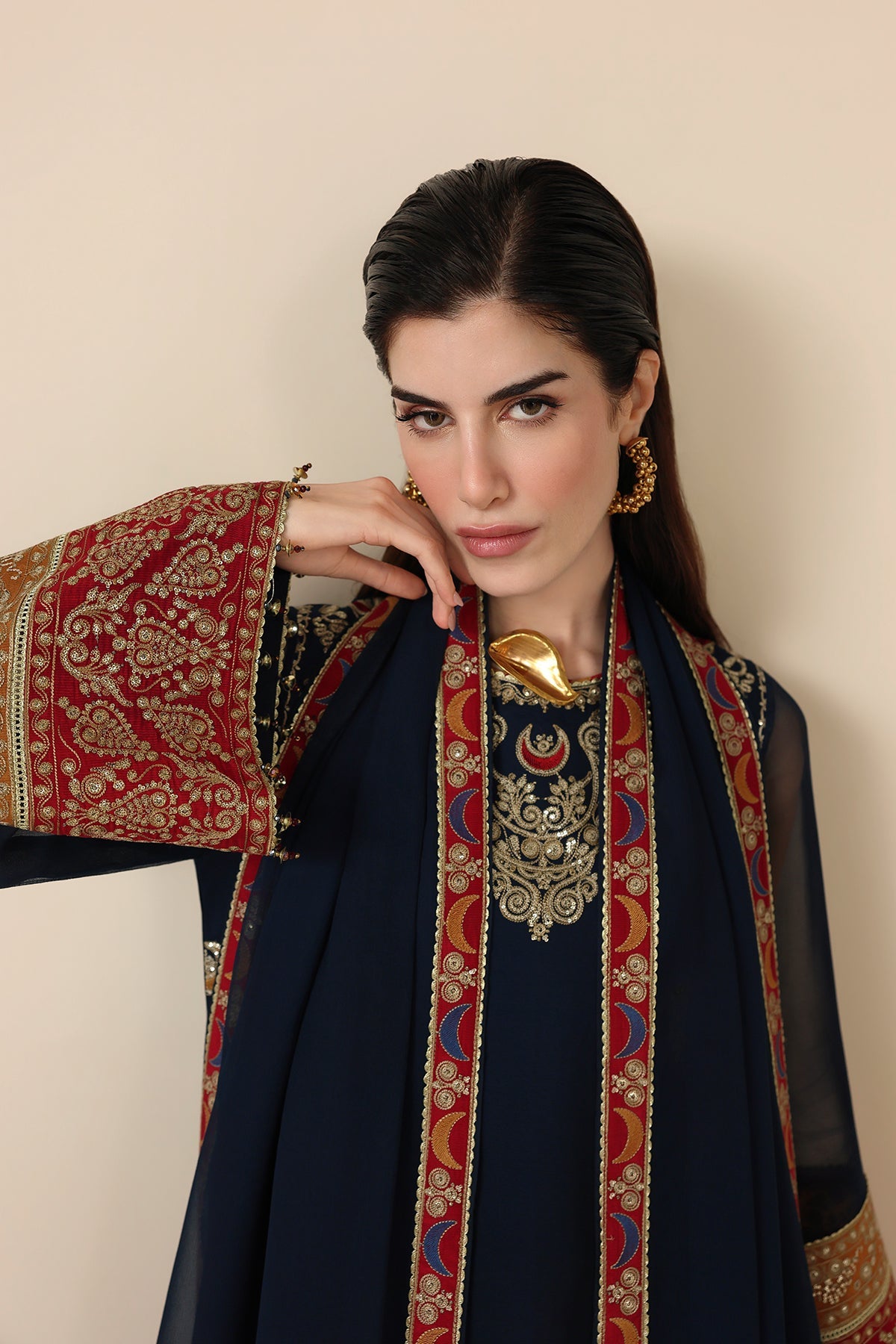 EMBROIDERED CHIFFON UC-3119