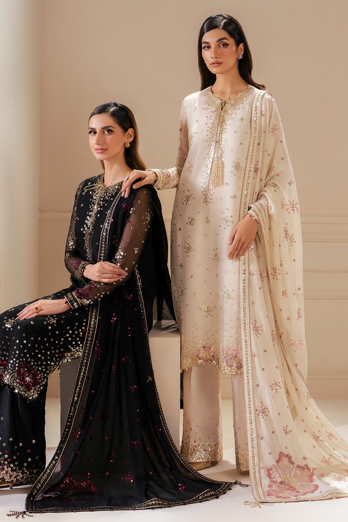 black and white formal dress