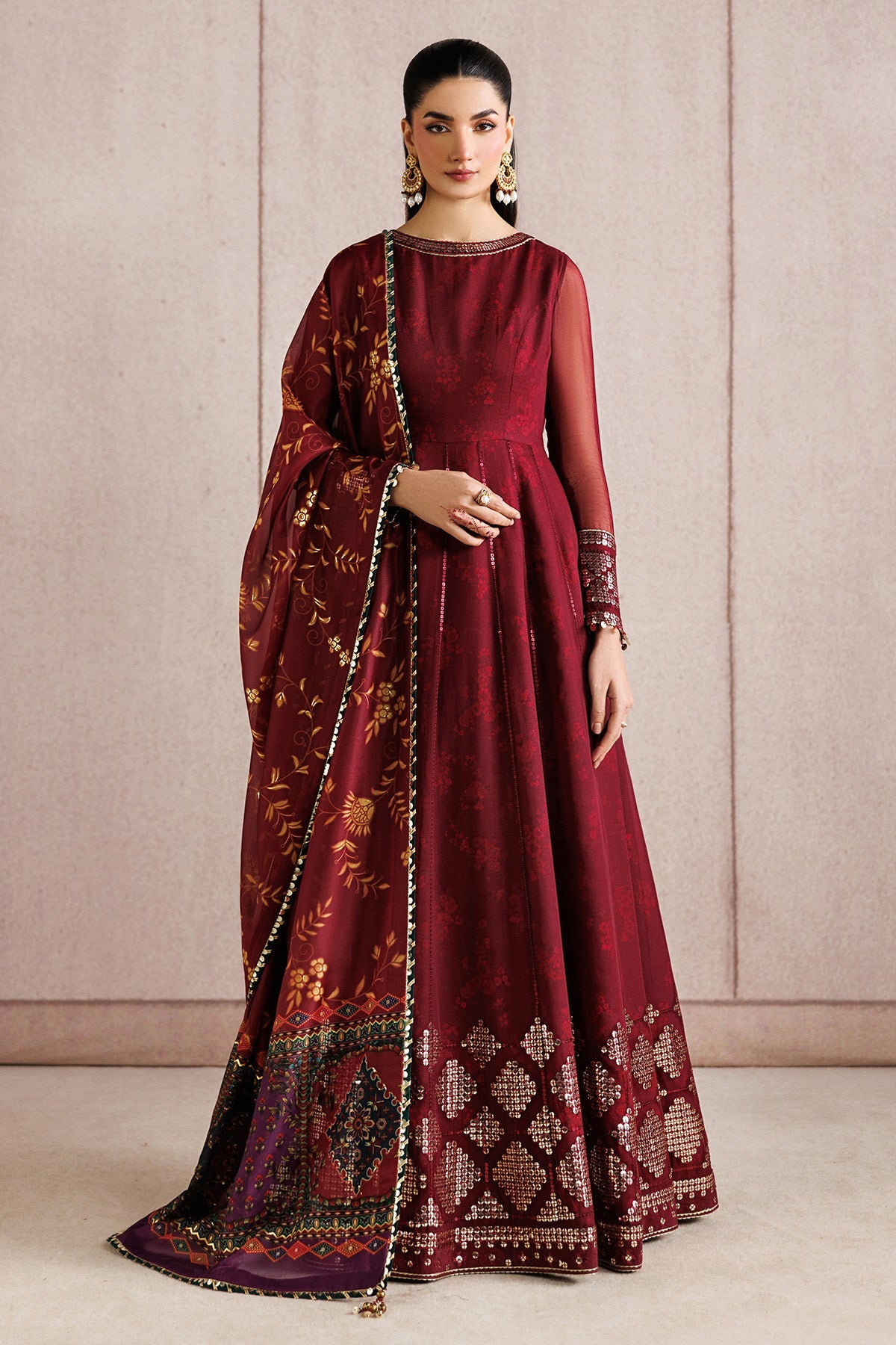 EMBROIDERED CHIFFON UC-3118