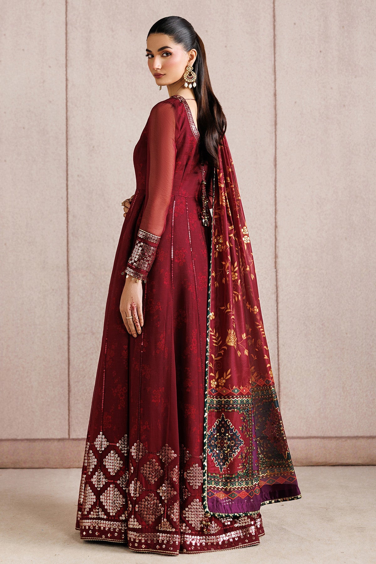 EMBROIDERED CHIFFON UC-3118