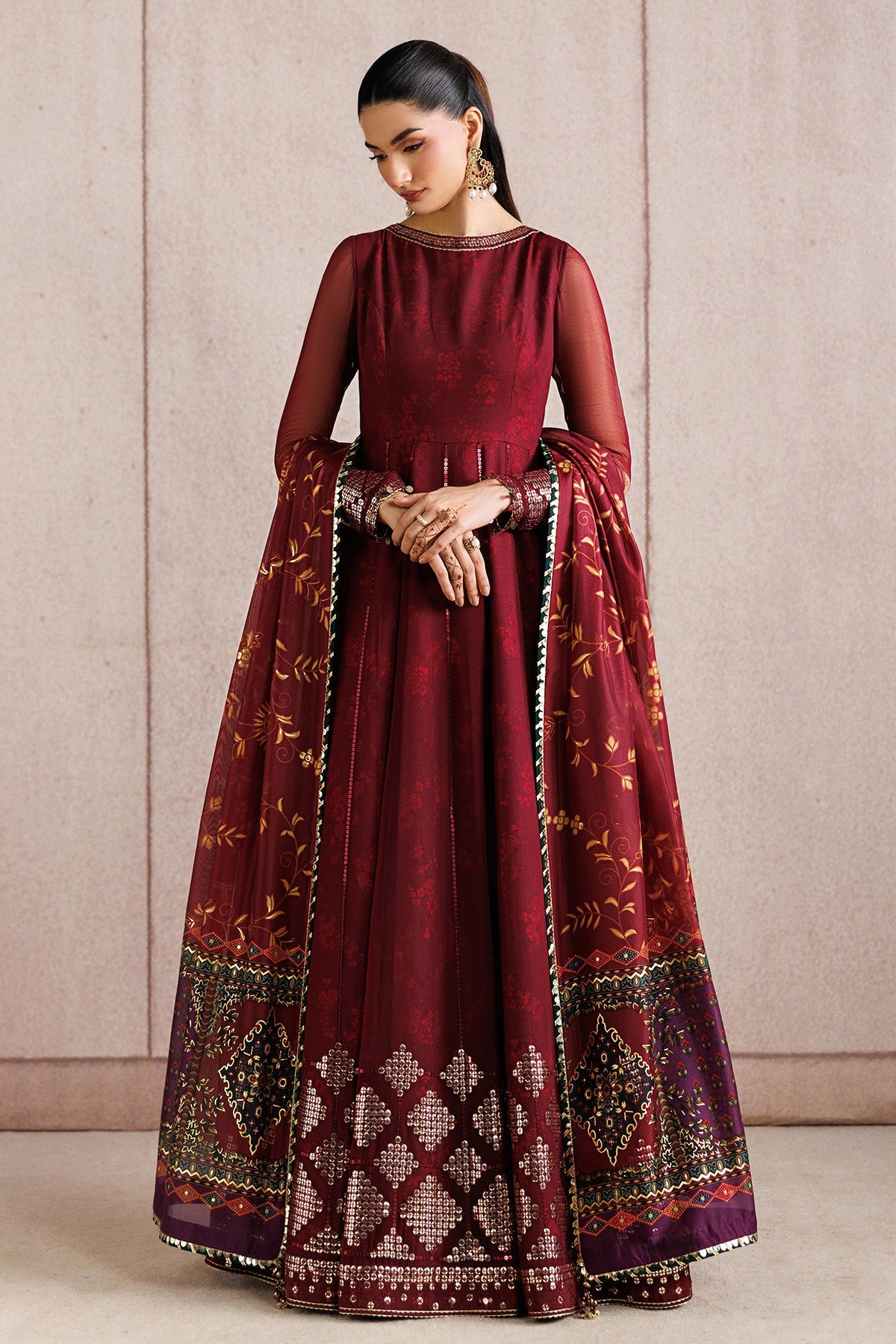 EMBROIDERED CHIFFON UC-3118