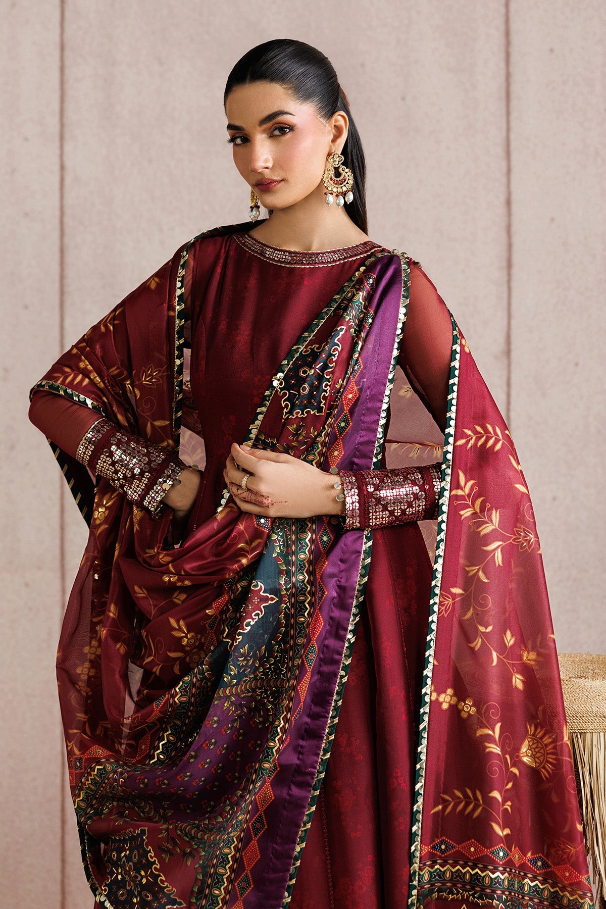 EMBROIDERED CHIFFON UC-3118