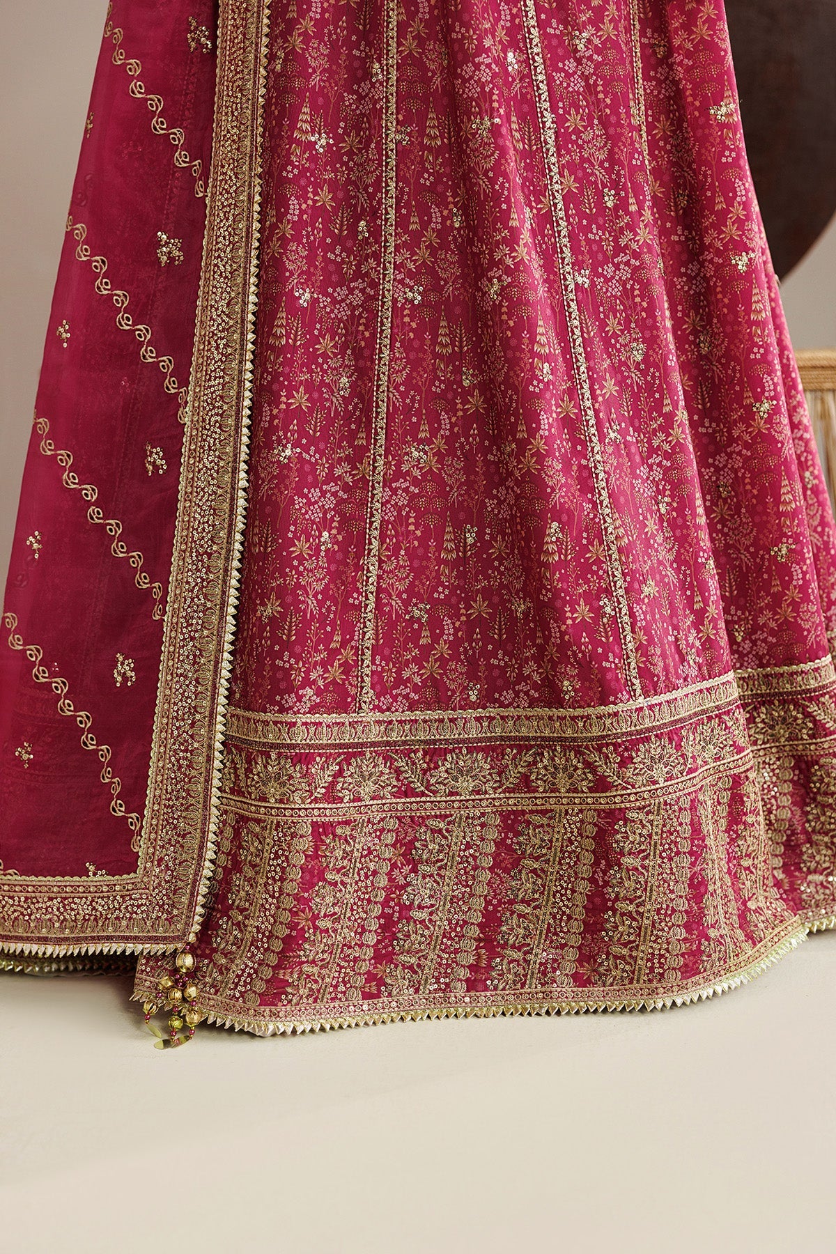 EMBROIDERED RAW SILK UR-7084