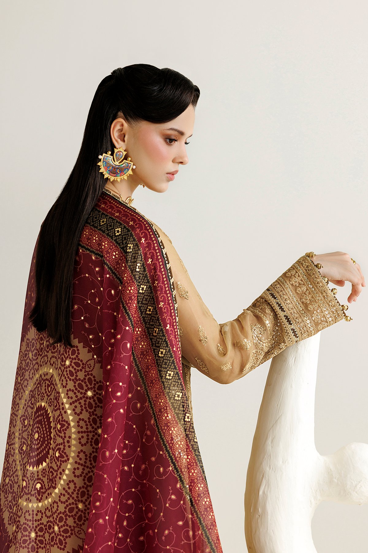 EMBROIDERED CHIFFON UC-3136