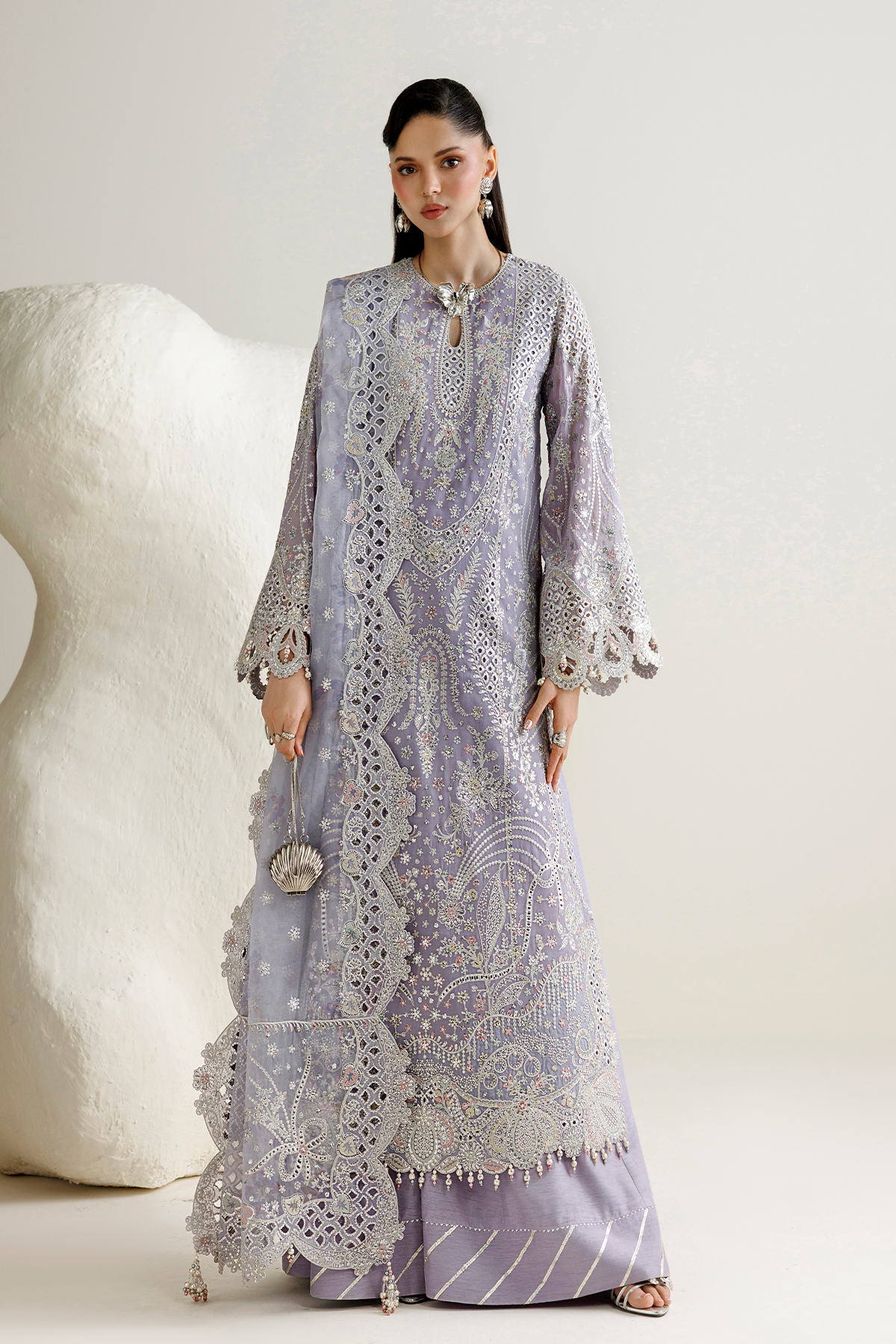 EMBROIDERED CHIFFON UC-3145
