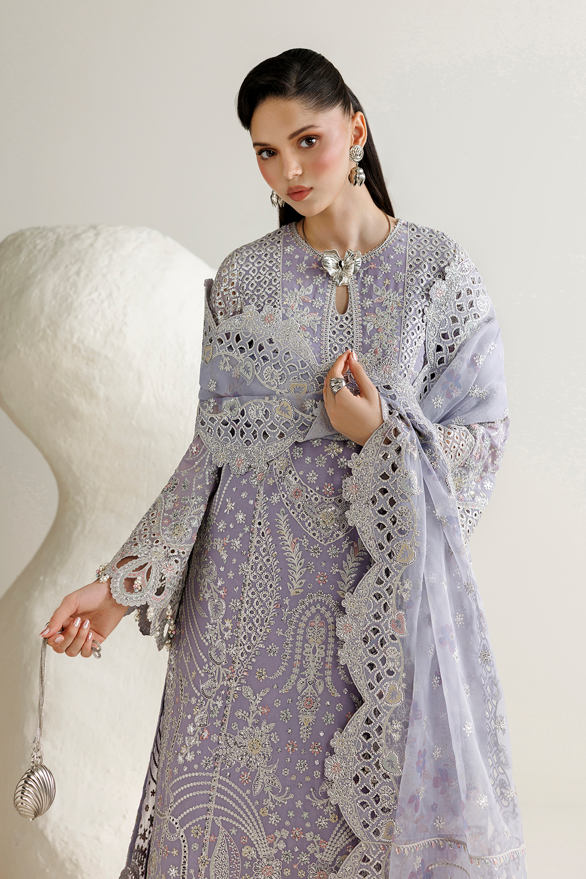EMBROIDERED CHIFFON UC-3145