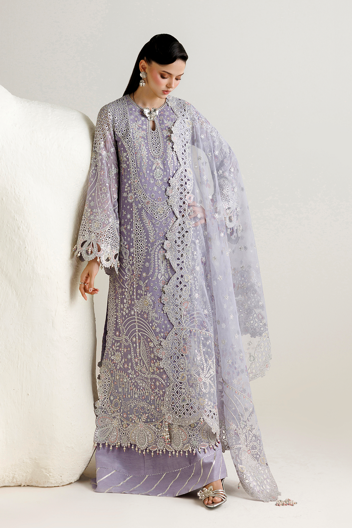 EMBROIDERED CHIFFON UC-3145