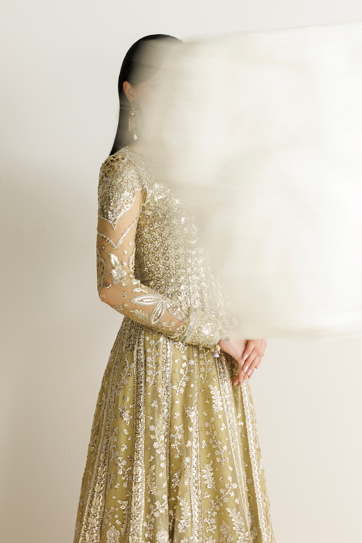 EMBROIDERED CHIFFON UC-3140