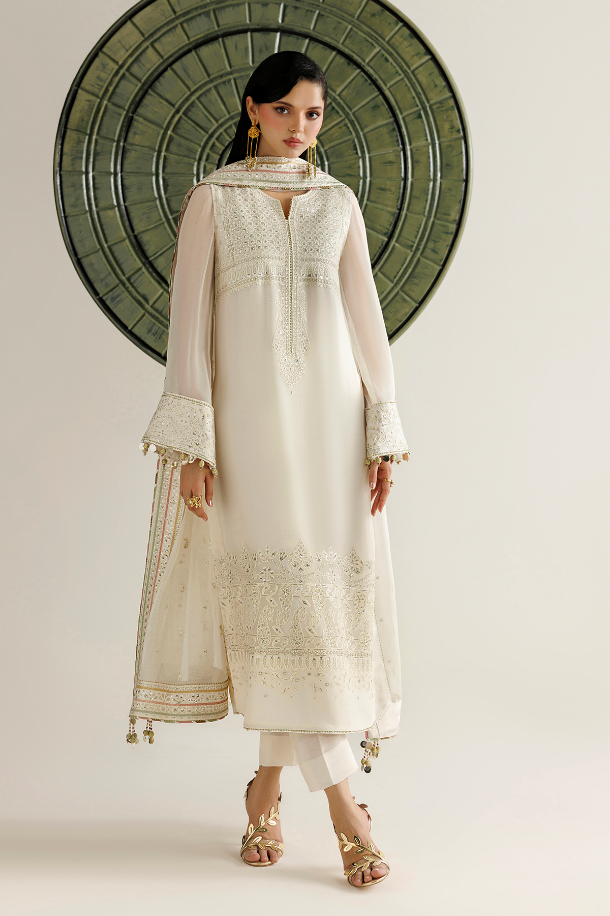 EMBROIDERED CHIFFON UC-3135