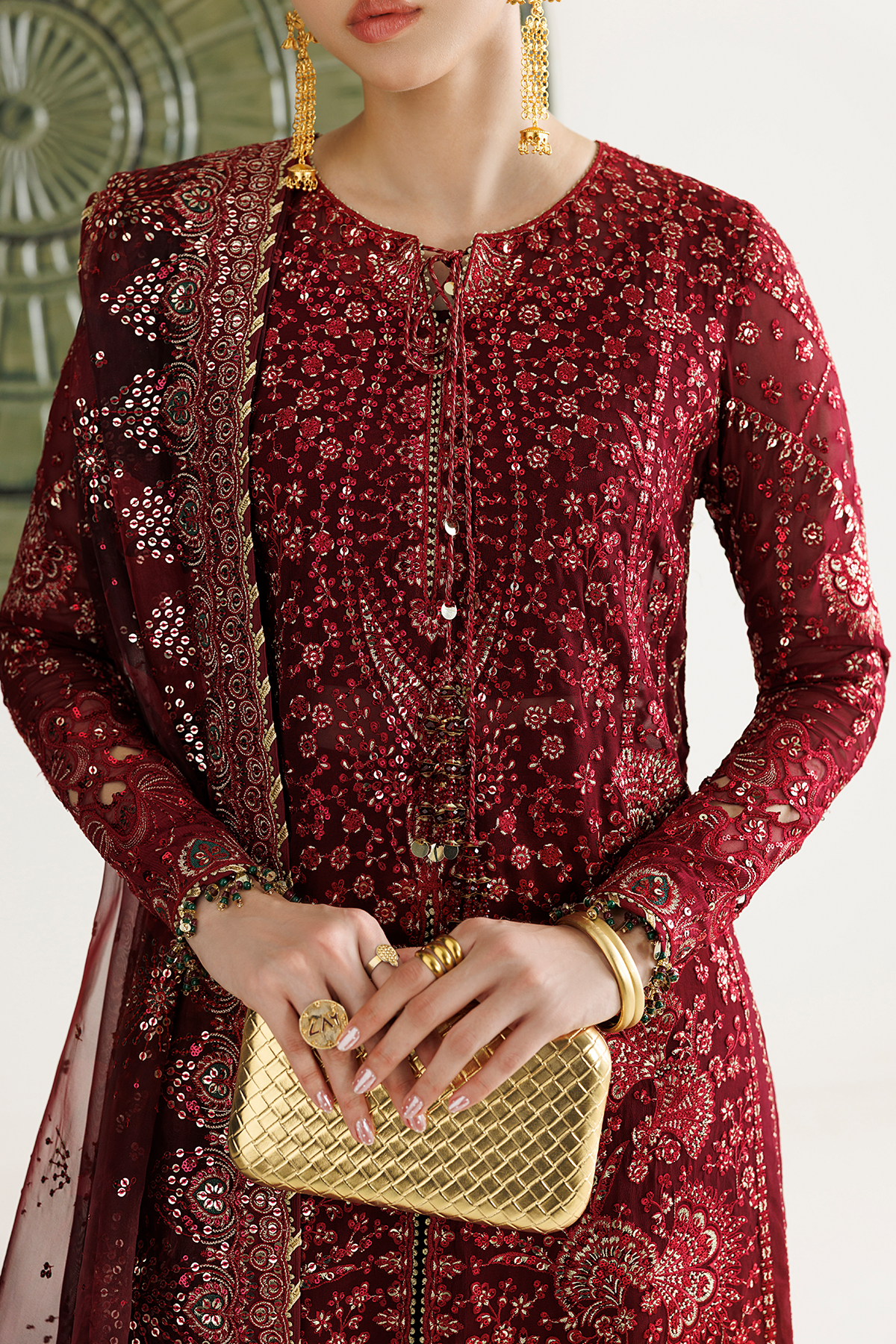 EMBROIDERED CHIFFON UC-3143