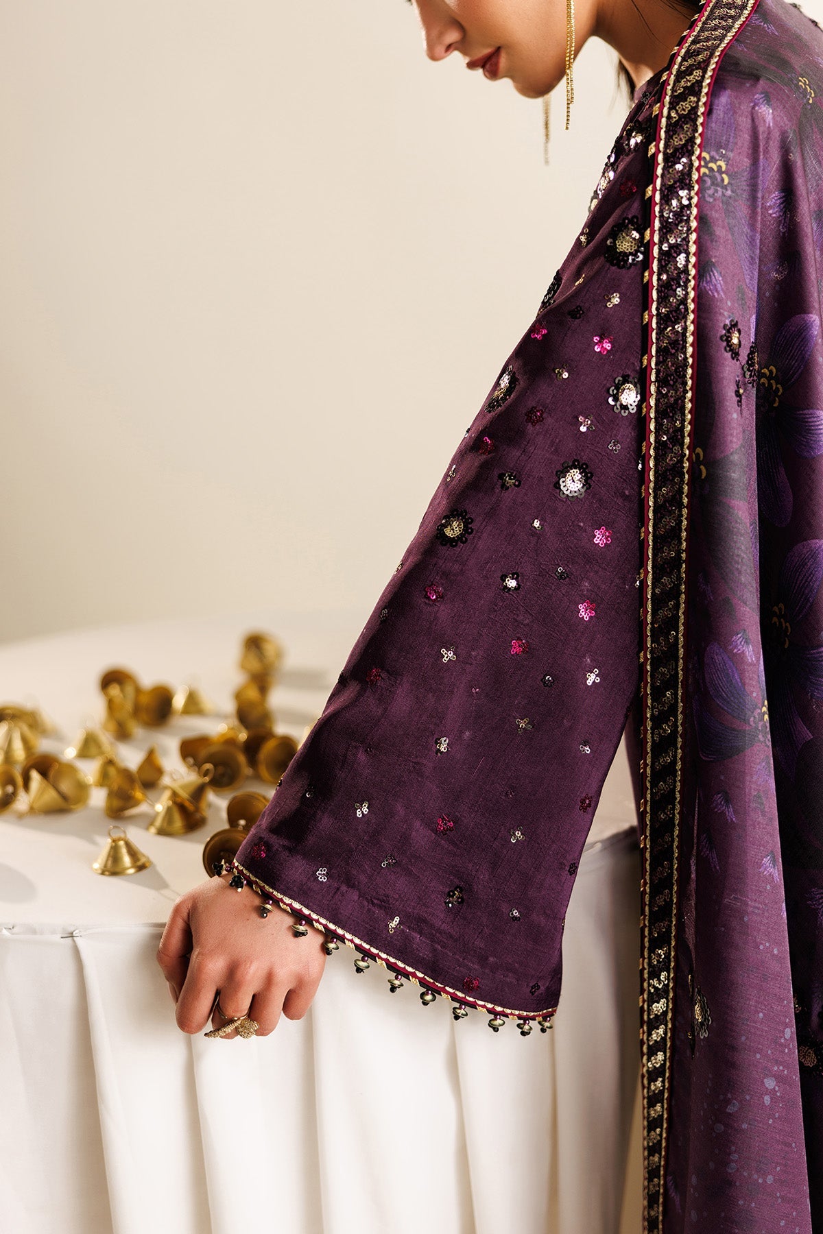 Embroidered Raw Silk UR-7063