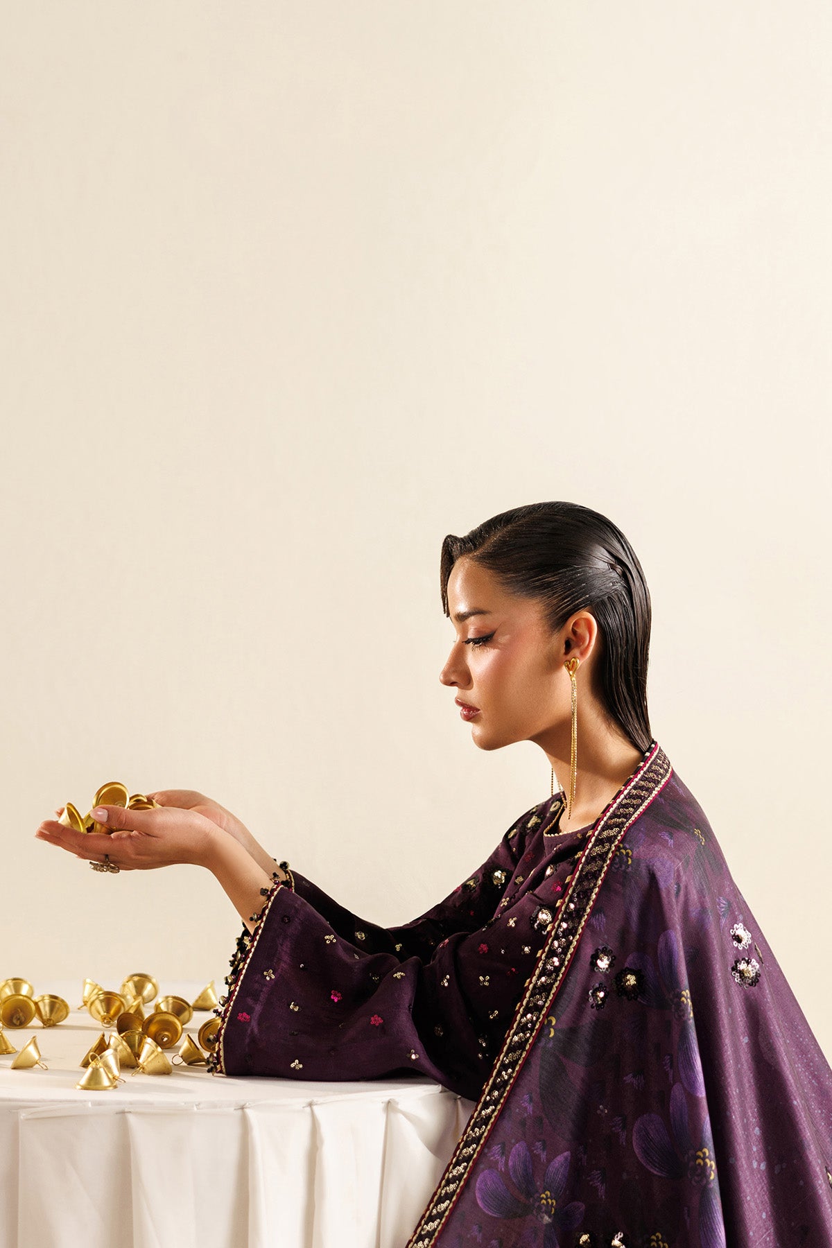 Embroidered Raw Silk UR-7063
