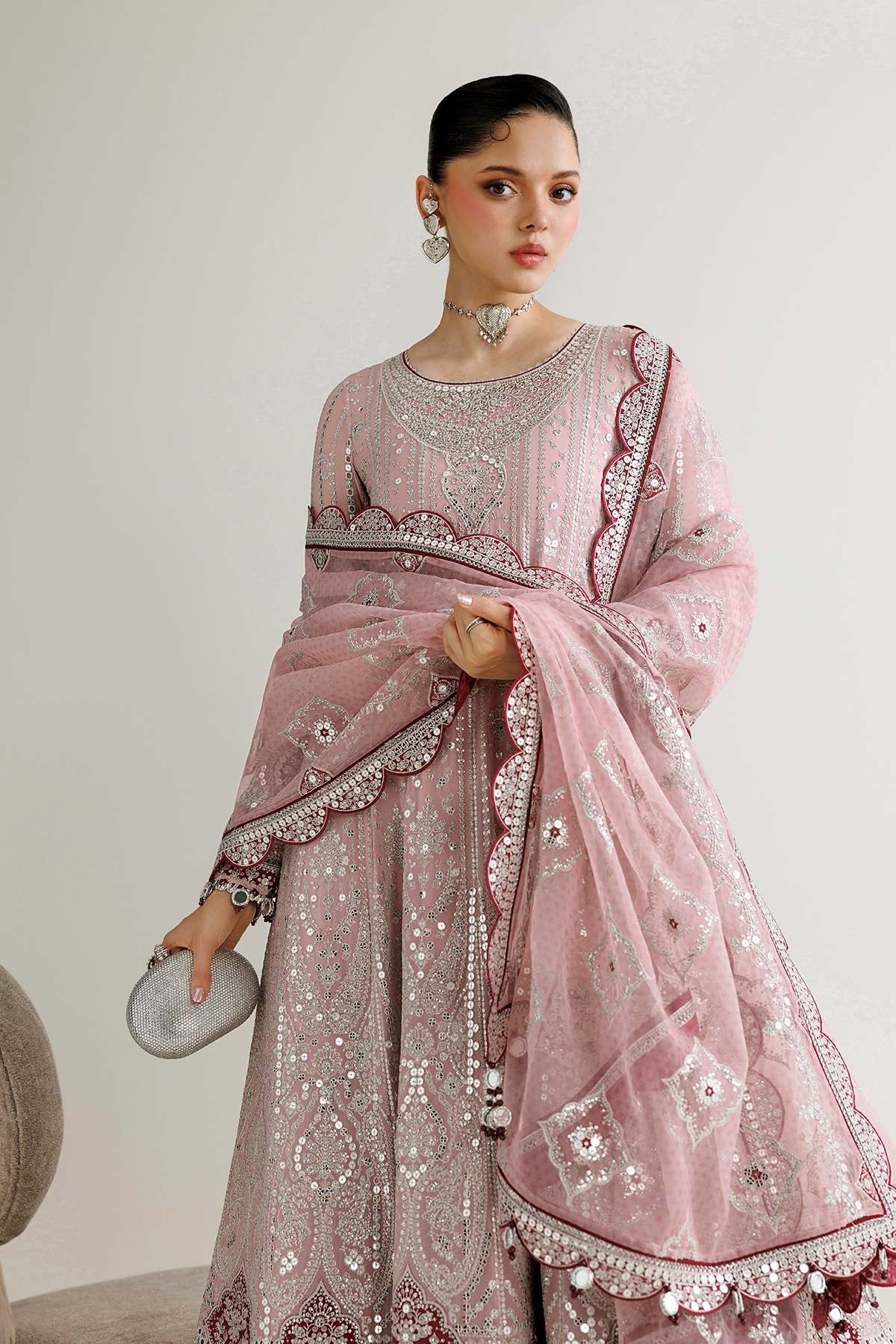 EMBROIDERED CHIFFON UC-3142