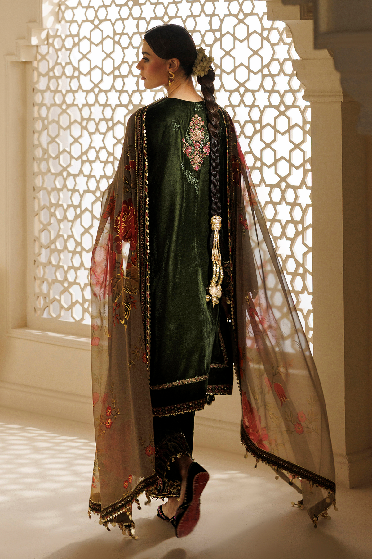 Embroidered Velvet Formal VF-2043