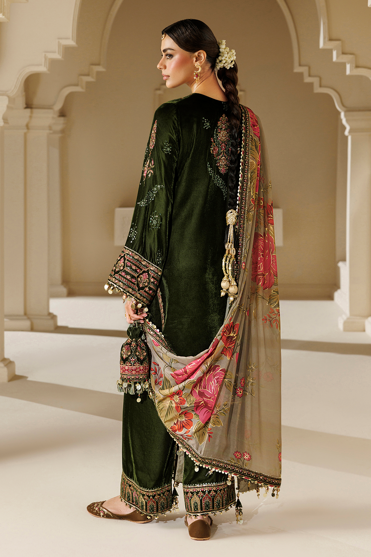 Embroidered Velvet Formal VF-2043
