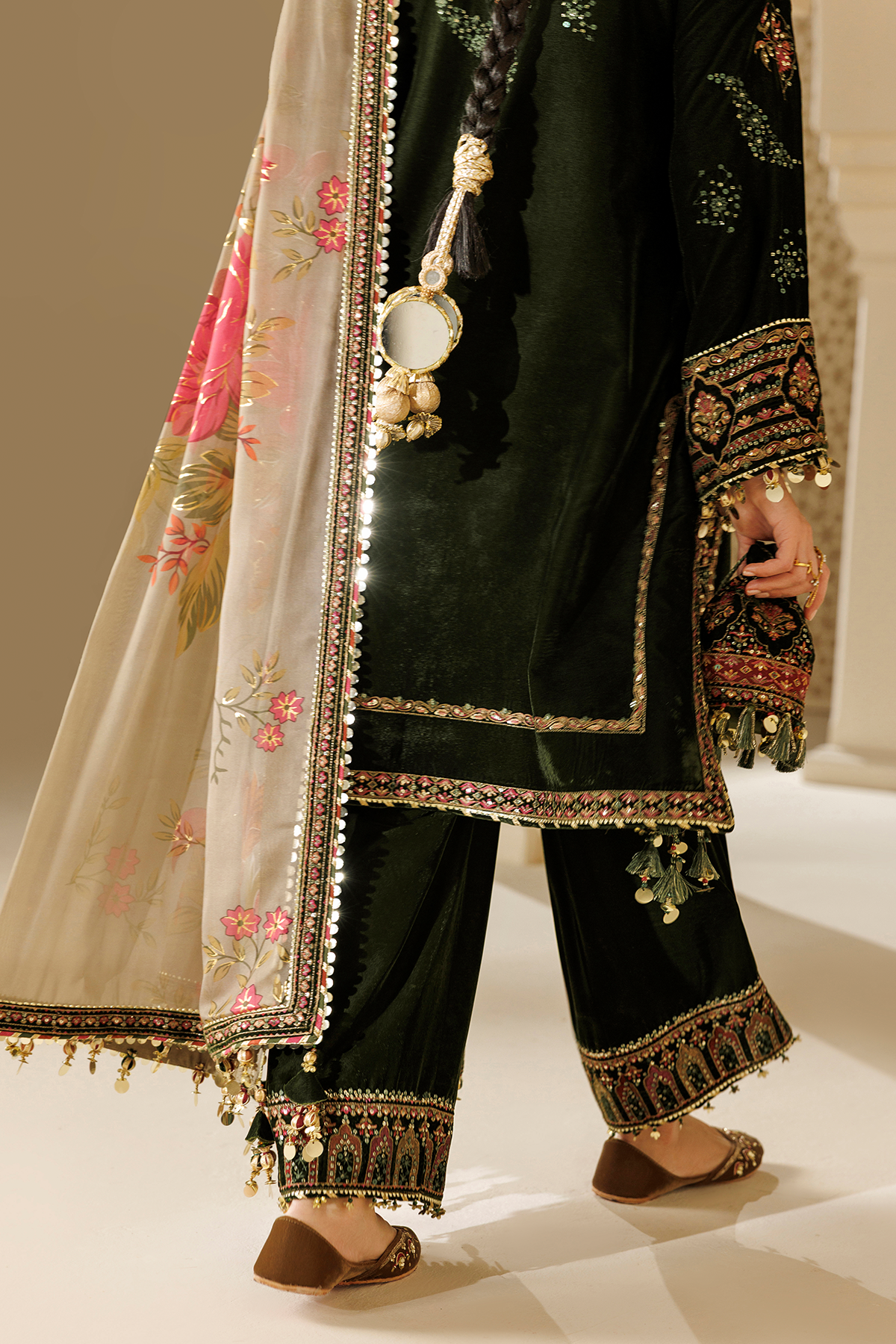 Embroidered Velvet Formal VF-2043