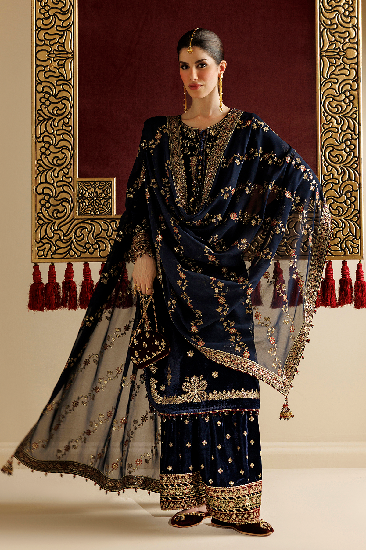 Embroidered Velvet Formal CVF26-D11