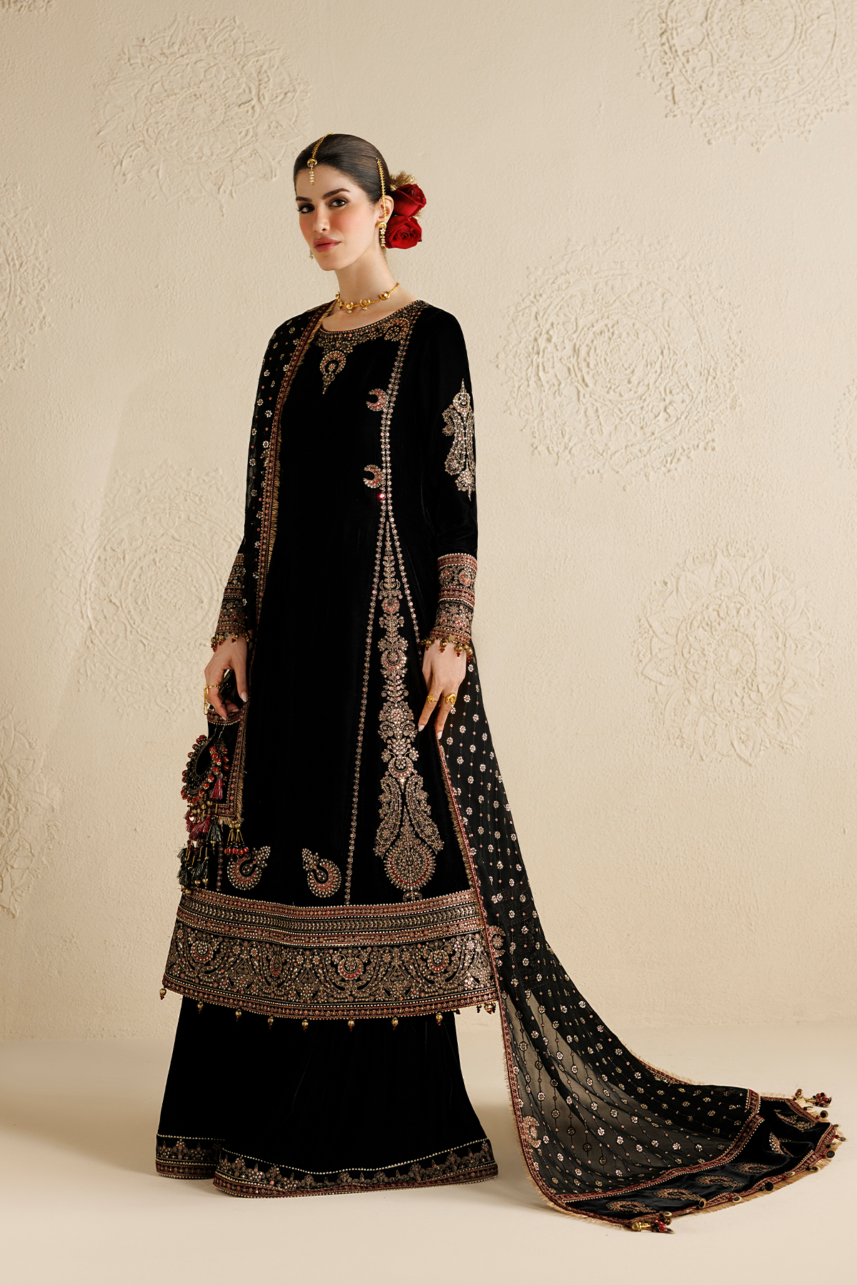 Embroidered Velvet Formal CVF26-D01