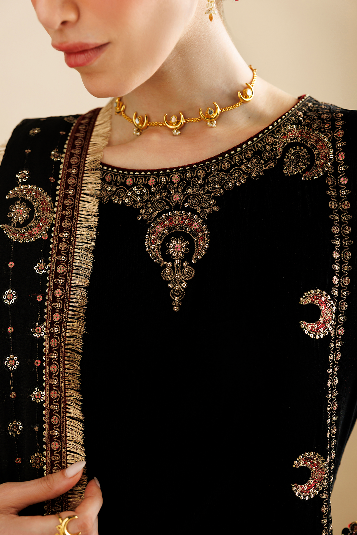 Embroidered Velvet Formal CVF26-D01