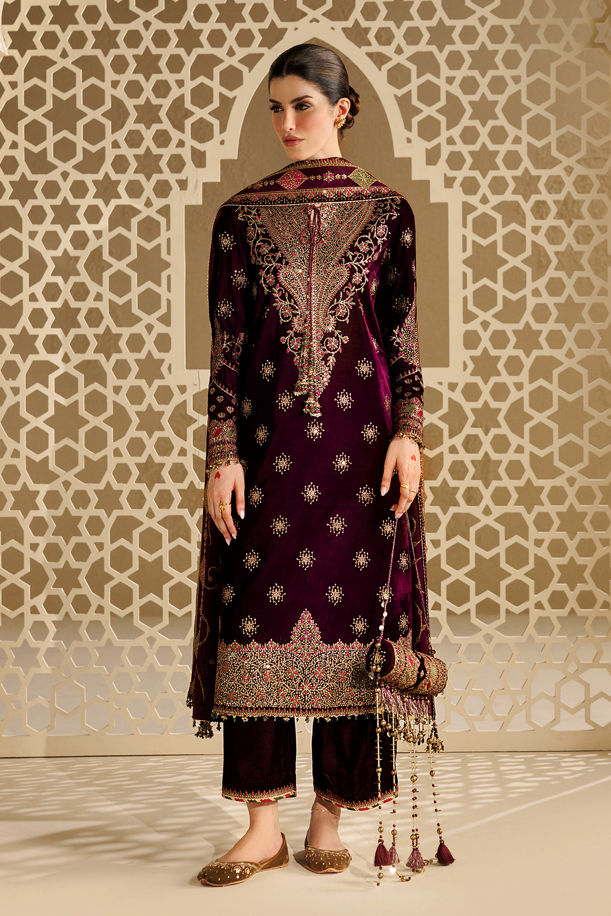 Embroidered Velvet Formal CVF26-D08