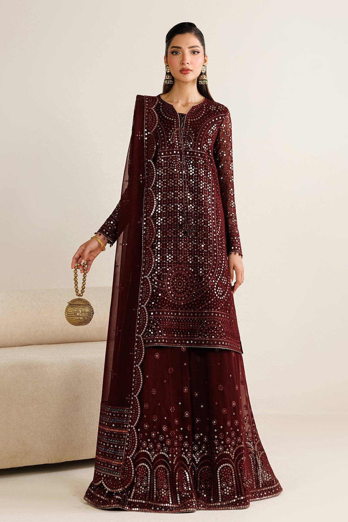 EMBROIDERED CHIFFON UC-3126