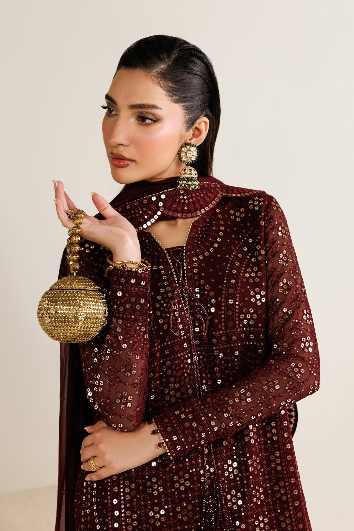 EMBROIDERED CHIFFON UC-3126
