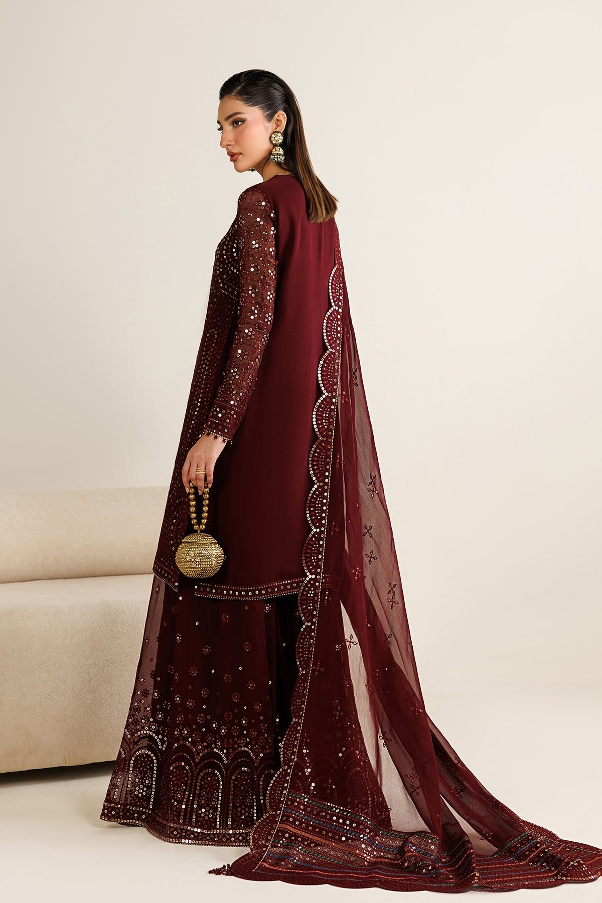 EMBROIDERED CHIFFON UC-3126