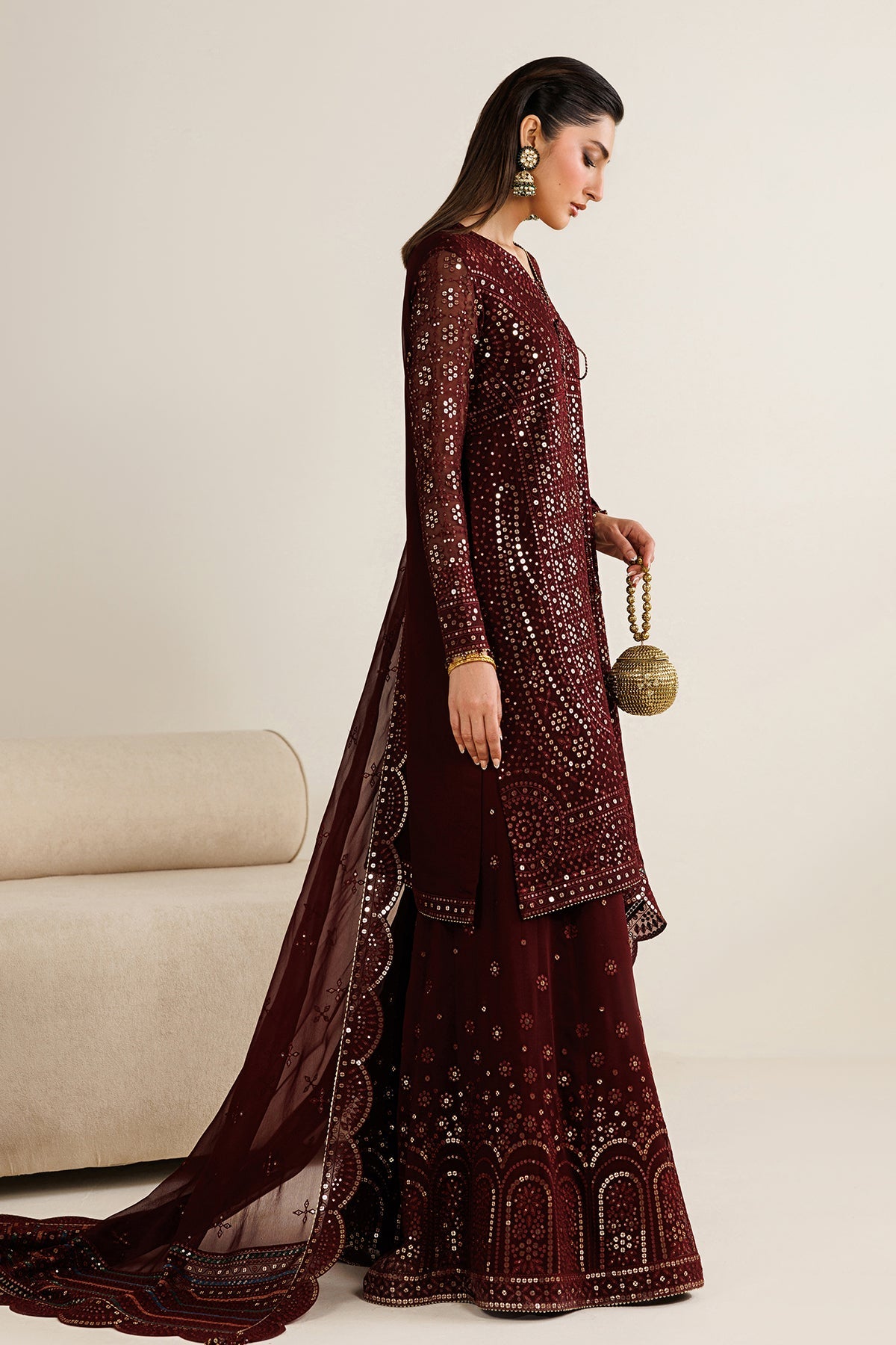 EMBROIDERED CHIFFON UC-3126