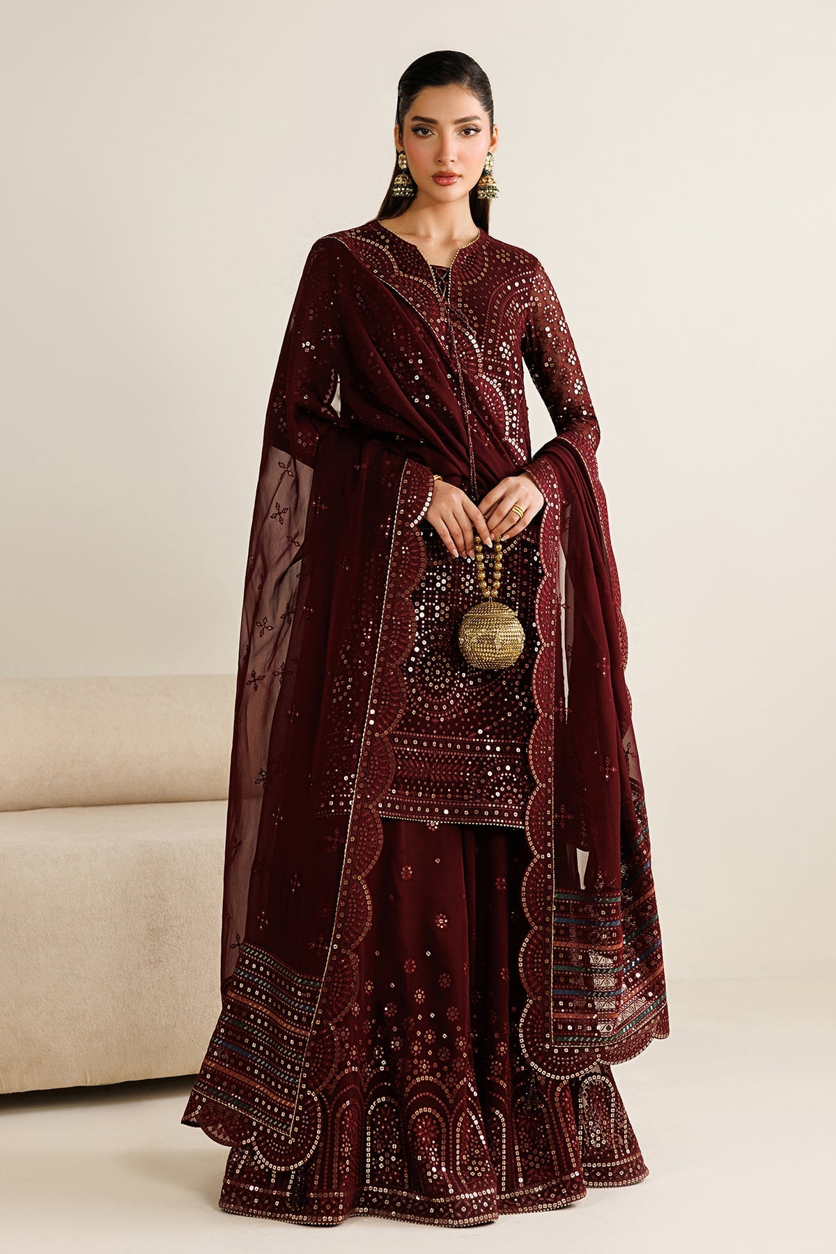 EMBROIDERED CHIFFON UC-3126