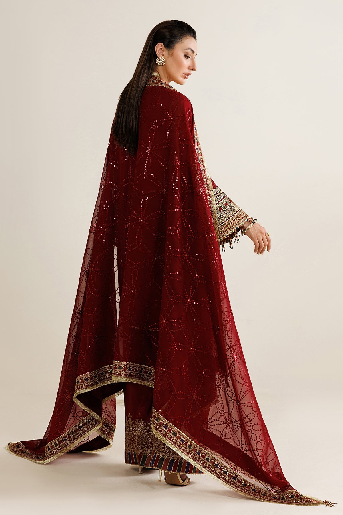 EMBROIDERED CHIFFON UC-3124