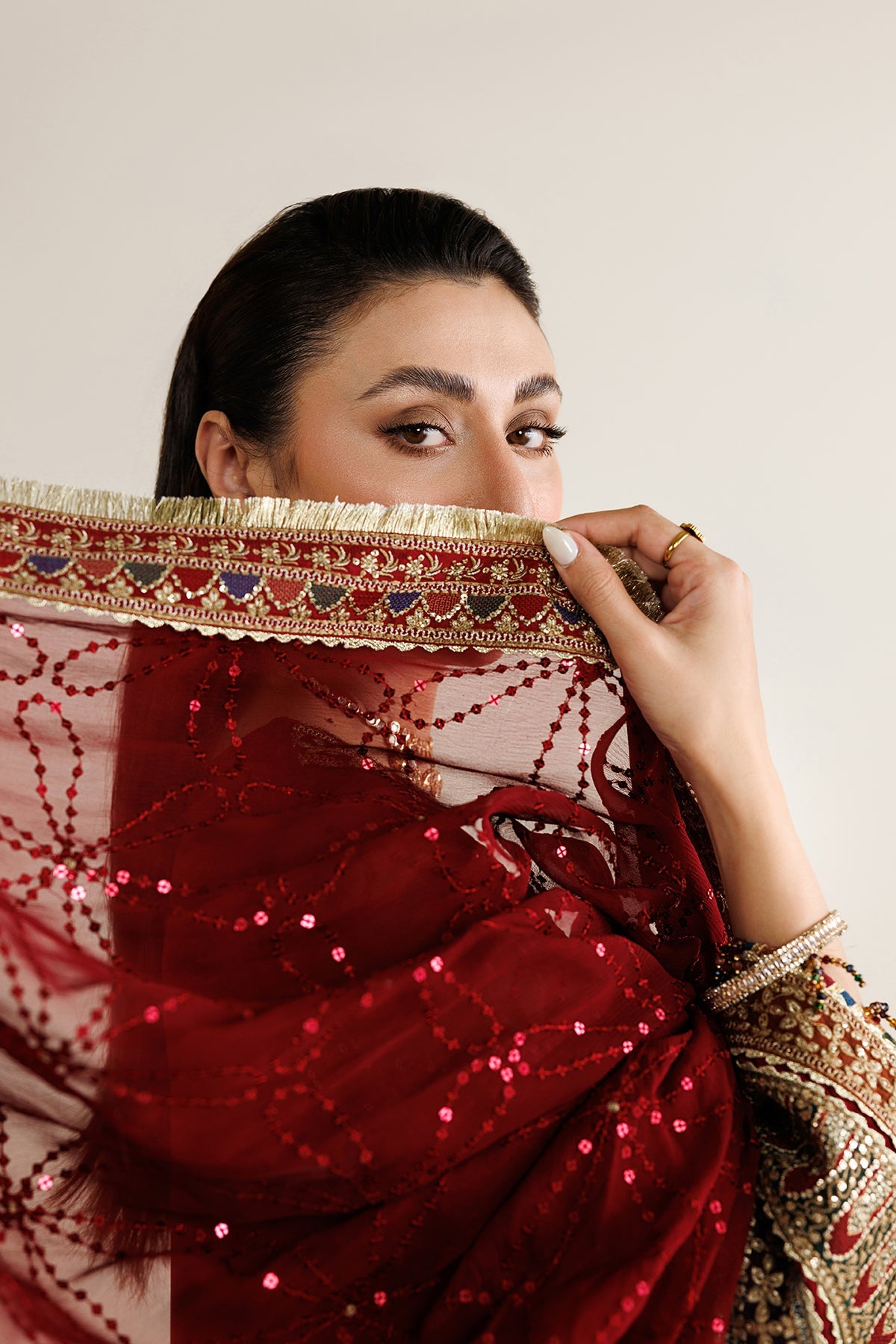 EMBROIDERED CHIFFON UC-3124