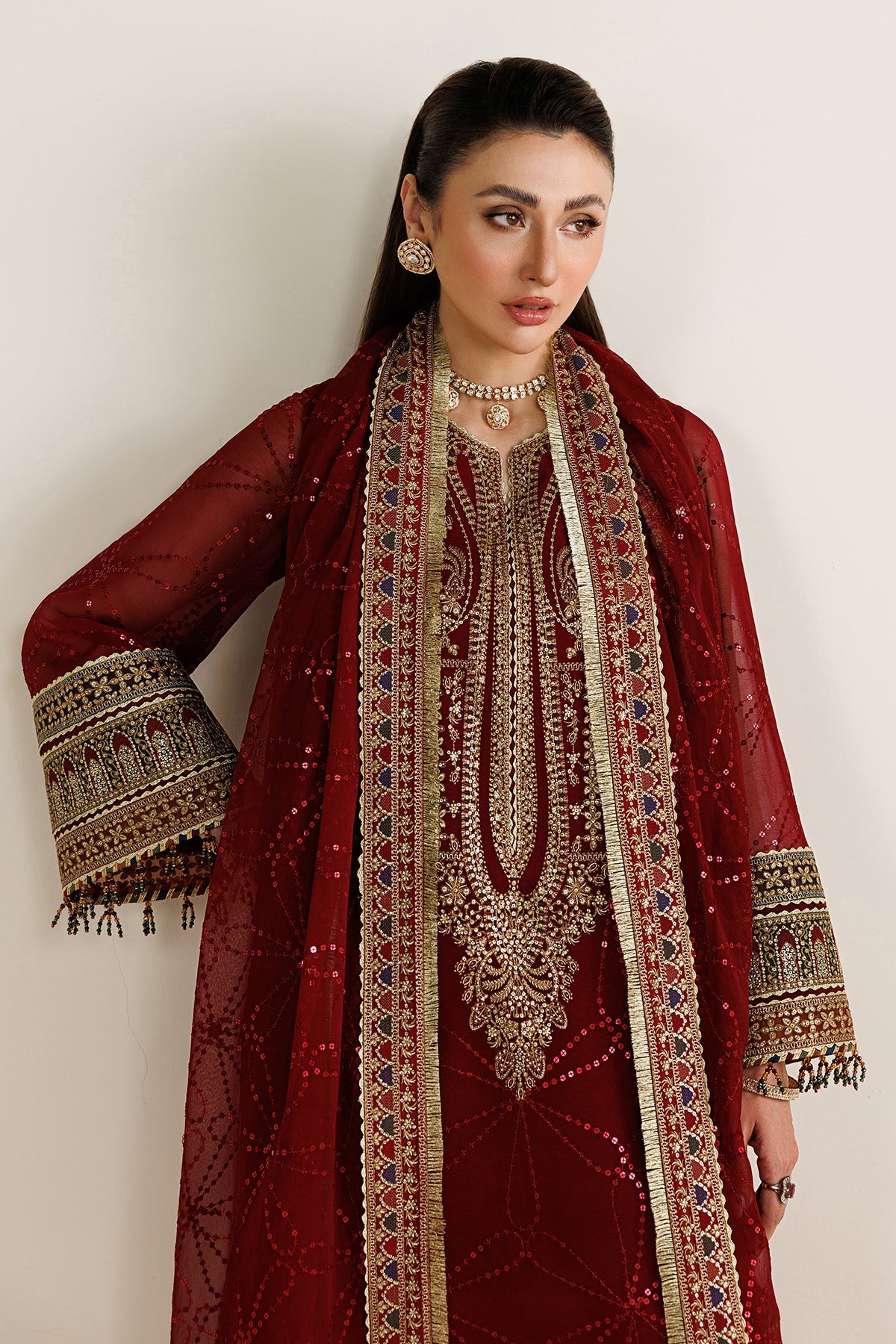 EMBROIDERED CHIFFON UC-3124
