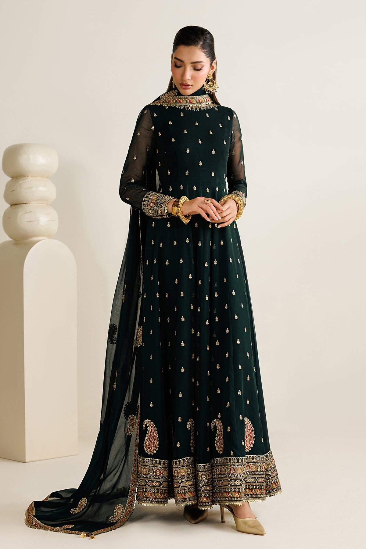 EMBROIDERED CHIFFON UC-3128