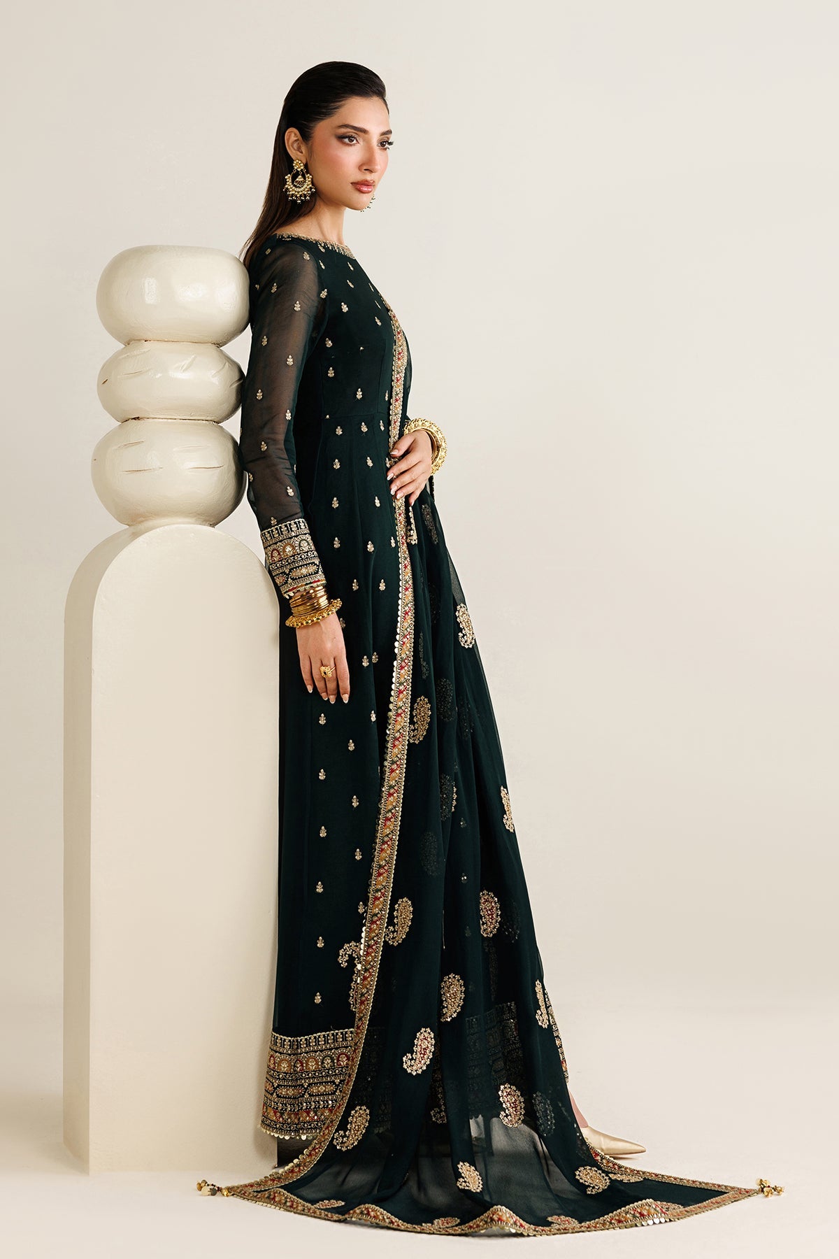 EMBROIDERED CHIFFON UC-3128