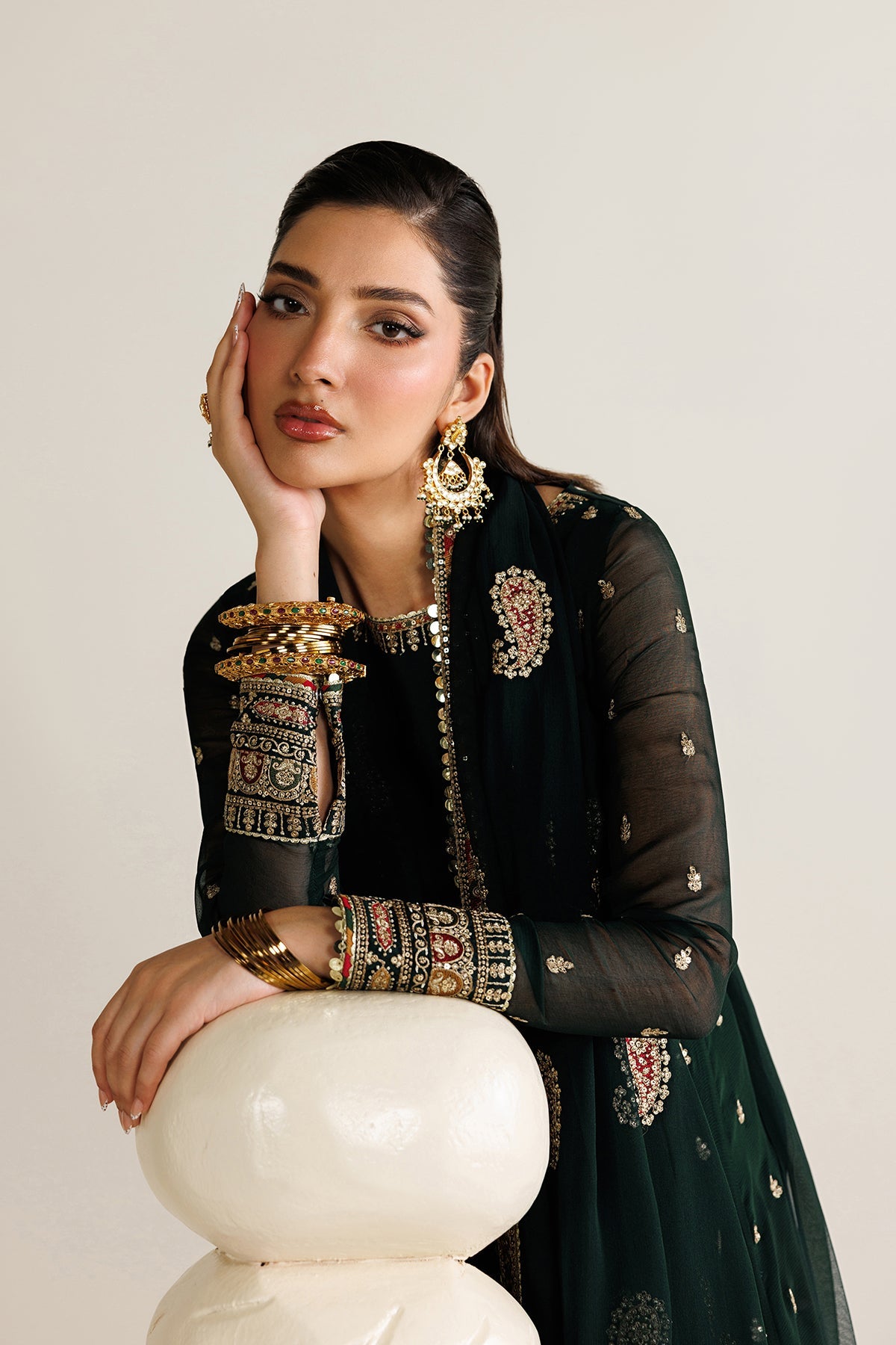 EMBROIDERED CHIFFON UC-3128