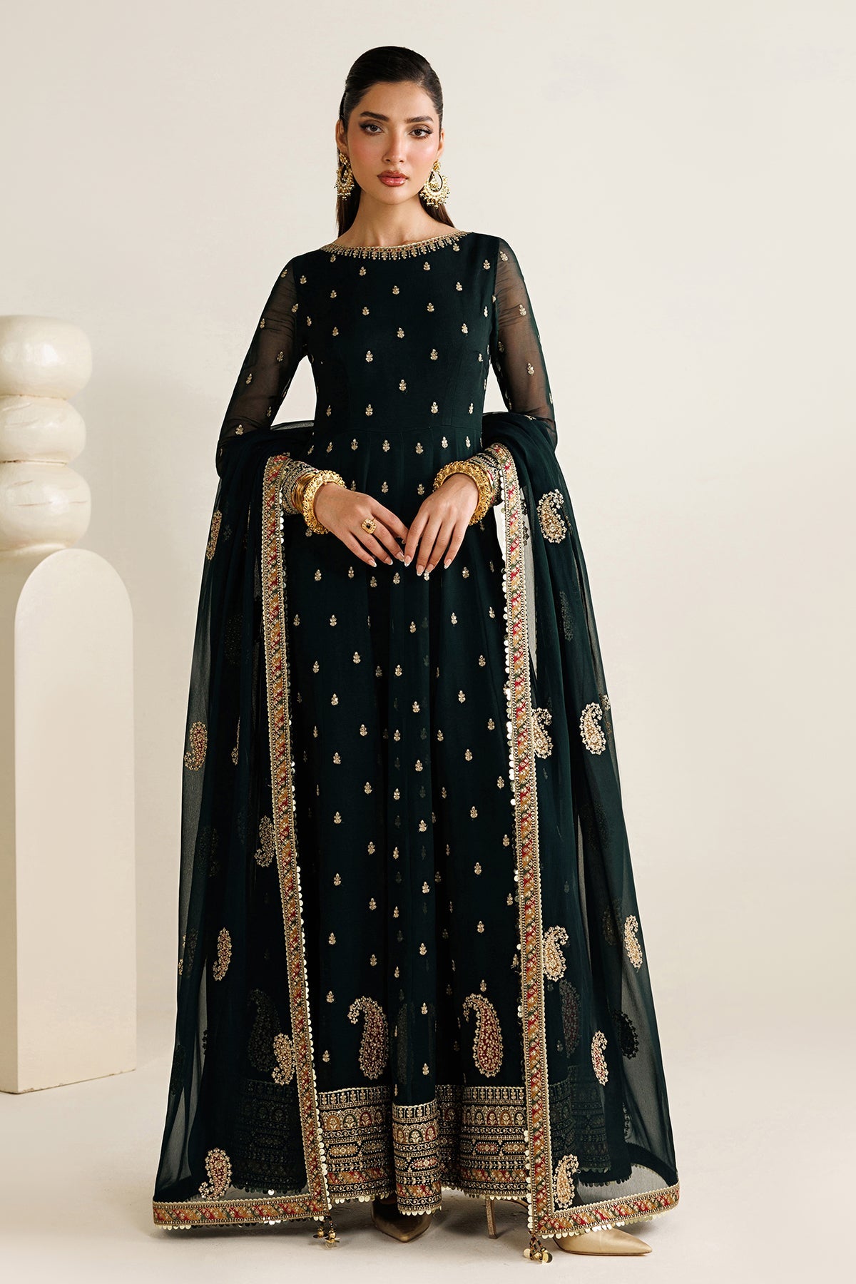 EMBROIDERED CHIFFON UC-3128