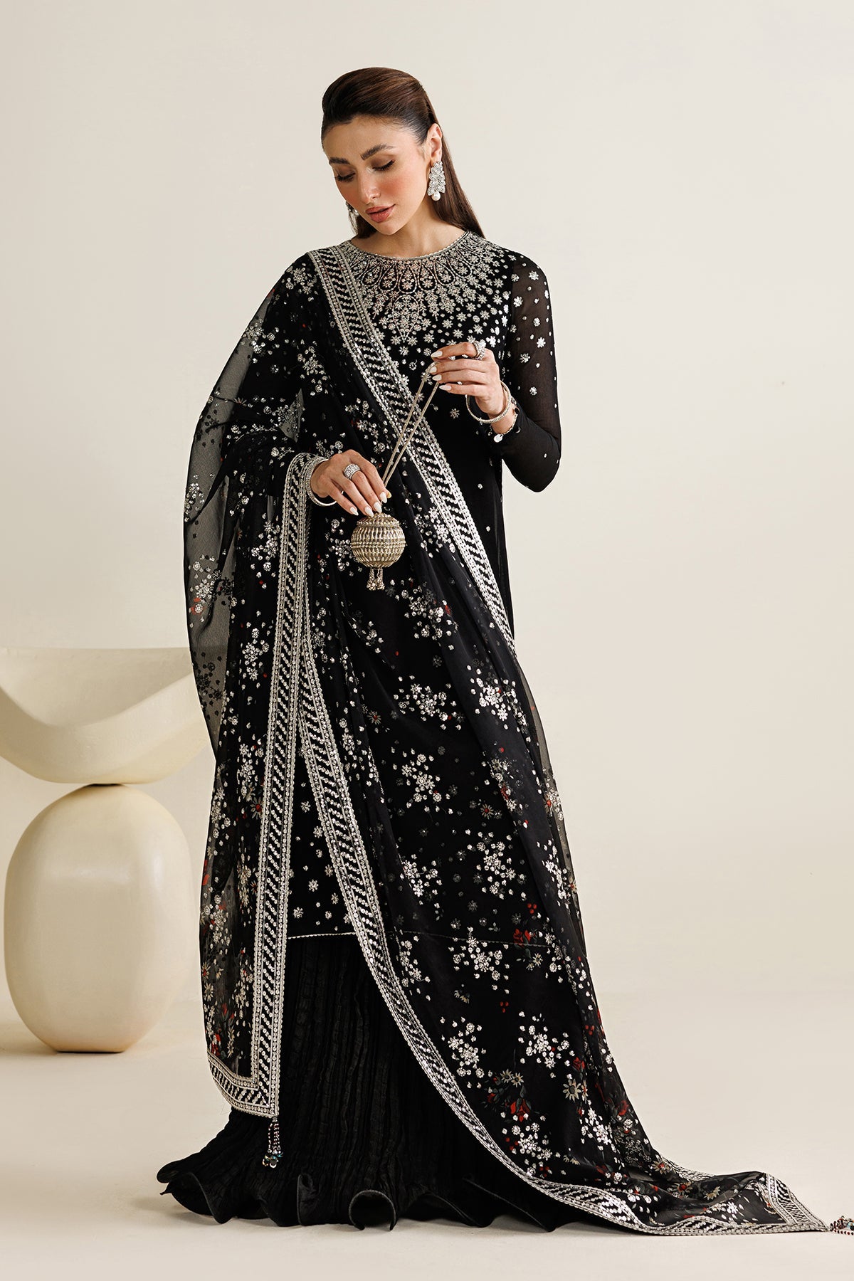EMBROIDERED CHIFFON UC-3127
