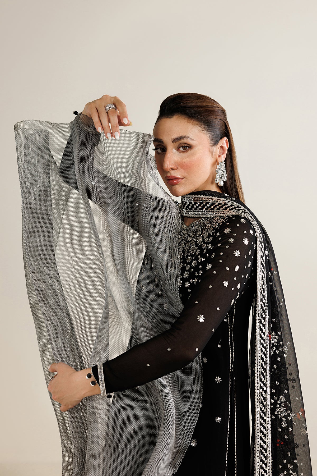 EMBROIDERED CHIFFON UC-3127