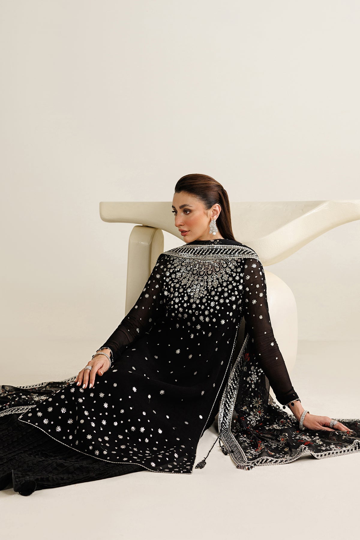 EMBROIDERED CHIFFON UC-3127