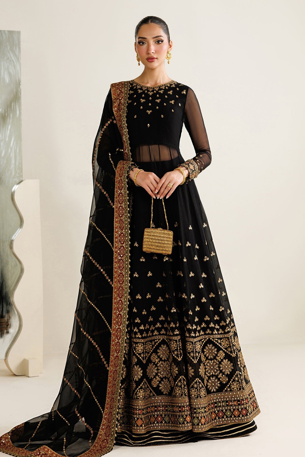EMBROIDERED CHIFFON UC-3125