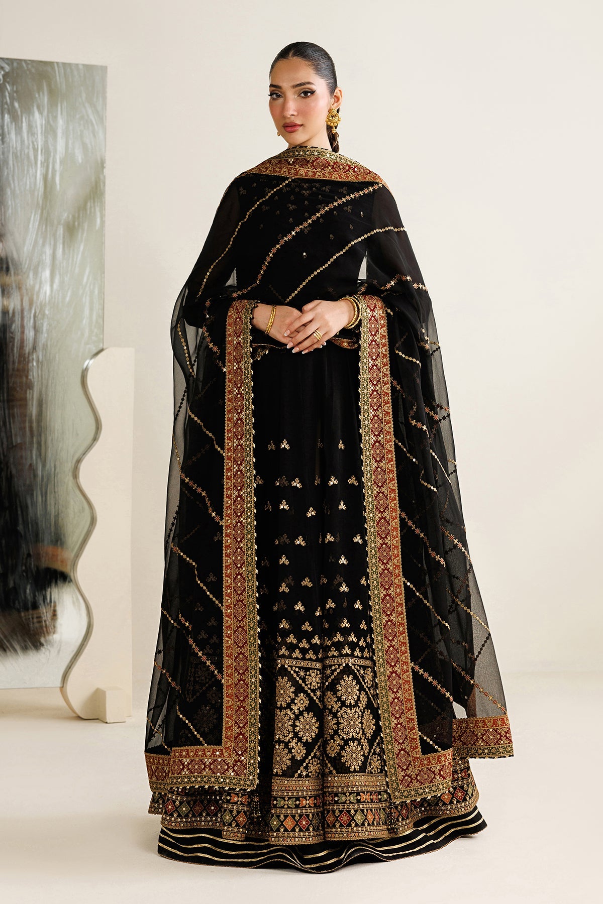 EMBROIDERED CHIFFON UC-3125