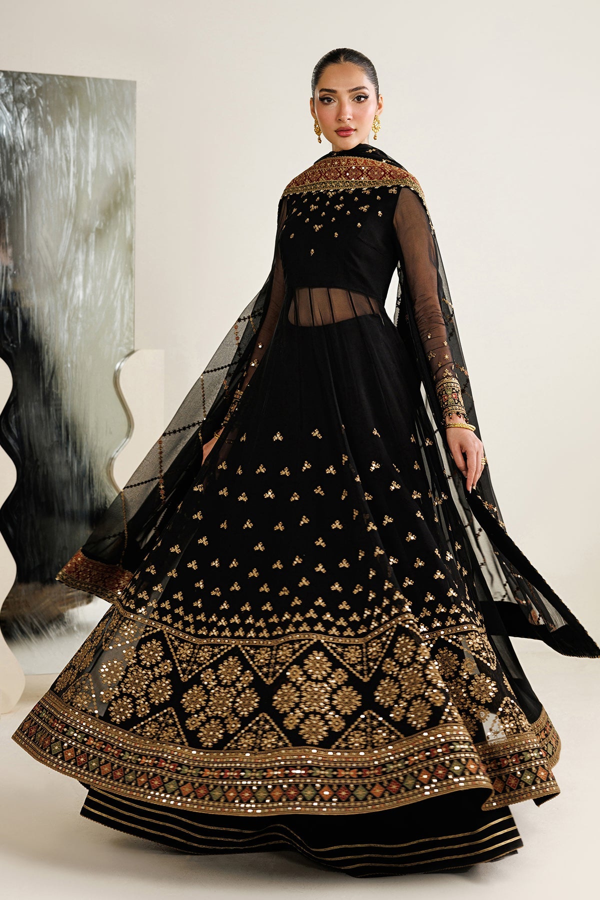 EMBROIDERED CHIFFON UC-3125
