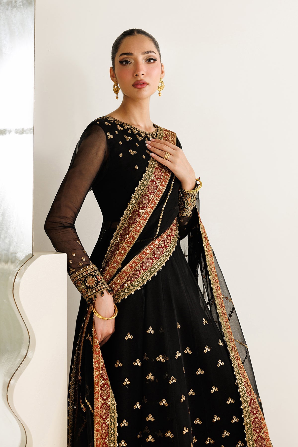 EMBROIDERED CHIFFON UC-3125