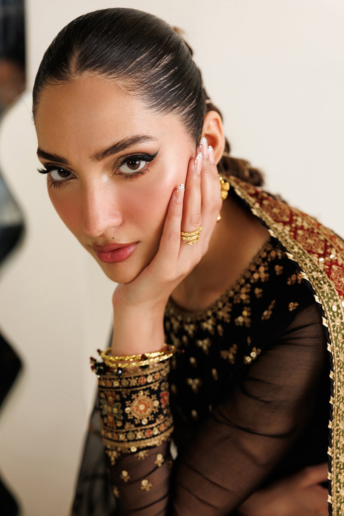 EMBROIDERED CHIFFON UC-3125