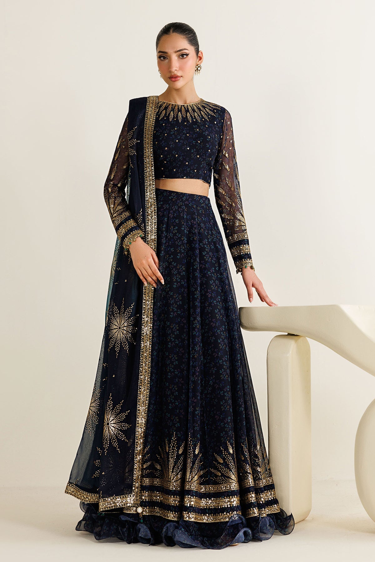 EMBROIDERED CHIFFON UC-3103