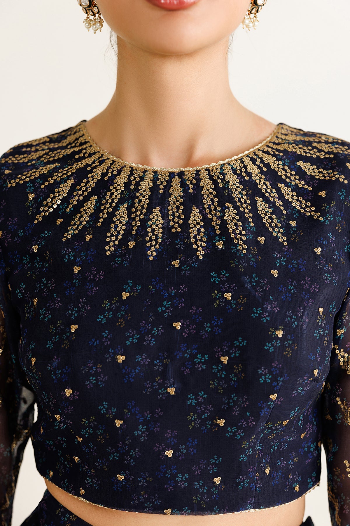 EMBROIDERED CHIFFON UC-3103