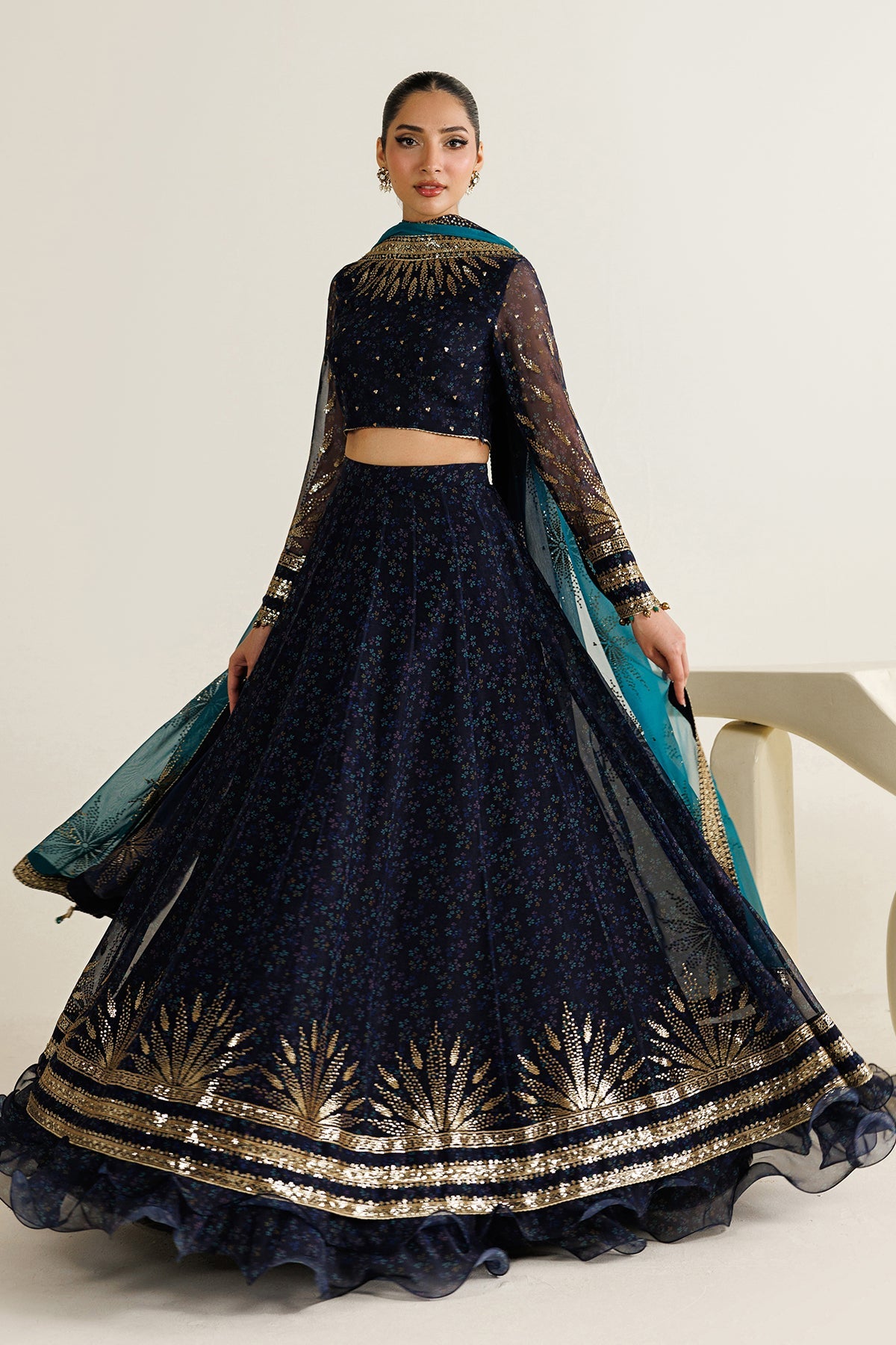 EMBROIDERED CHIFFON UC-3103