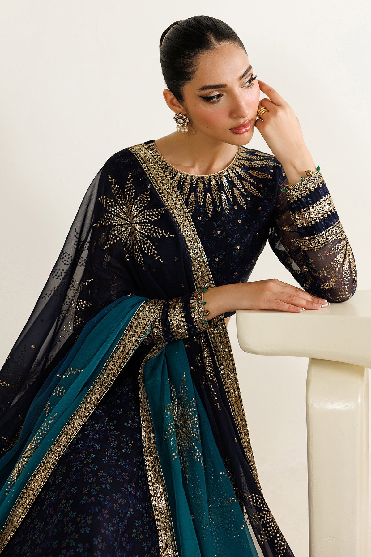 EMBROIDERED CHIFFON UC-3103