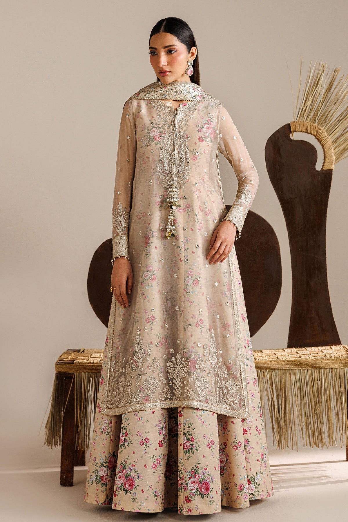 EMBROIDERED CHIFFON UC-3117